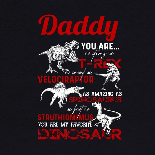 Daddy you are as strong as T-rex as smart as Velociraptor by Bagley Shop